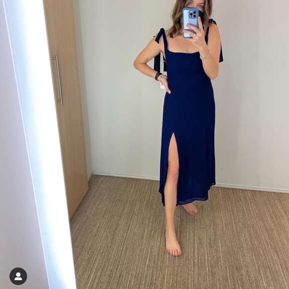 Reformation Twilight Dress Danube/Navy